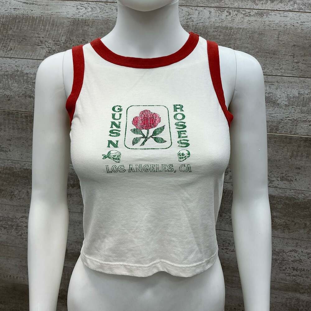 Guns N' Roses Los Angeles CA Graphic Print Ringer Tank Top Youth Large